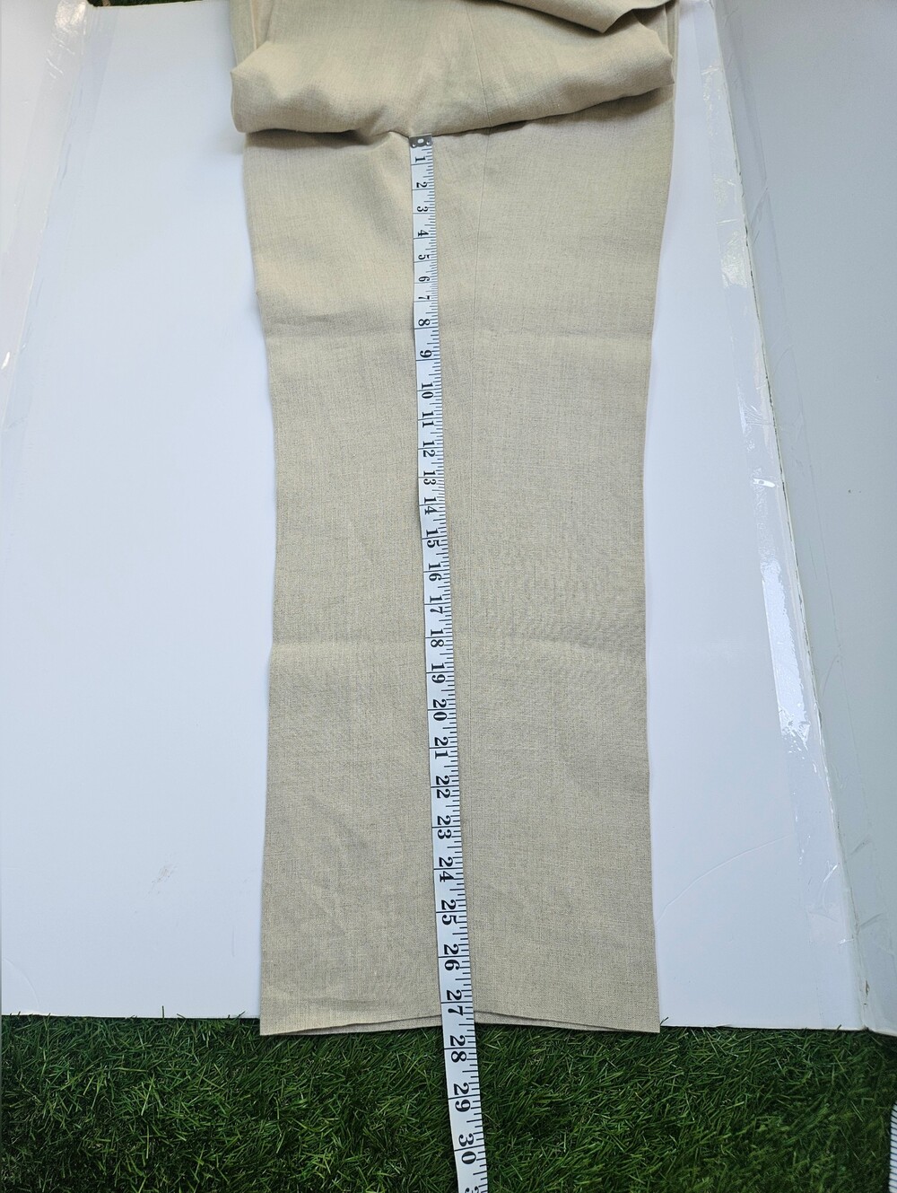Linea Naturale Luxe Mens NWOT 100% Linen Beige Trousers Made in Italy Size 38 - Picture 6 of 16
